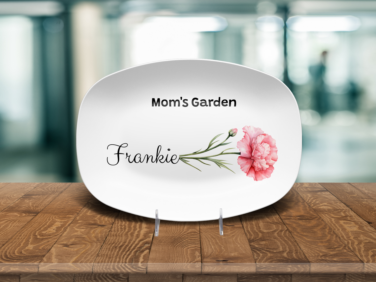 Mom's Garden - Grandma's Garden - Personalized Name & Birth Flower Platter