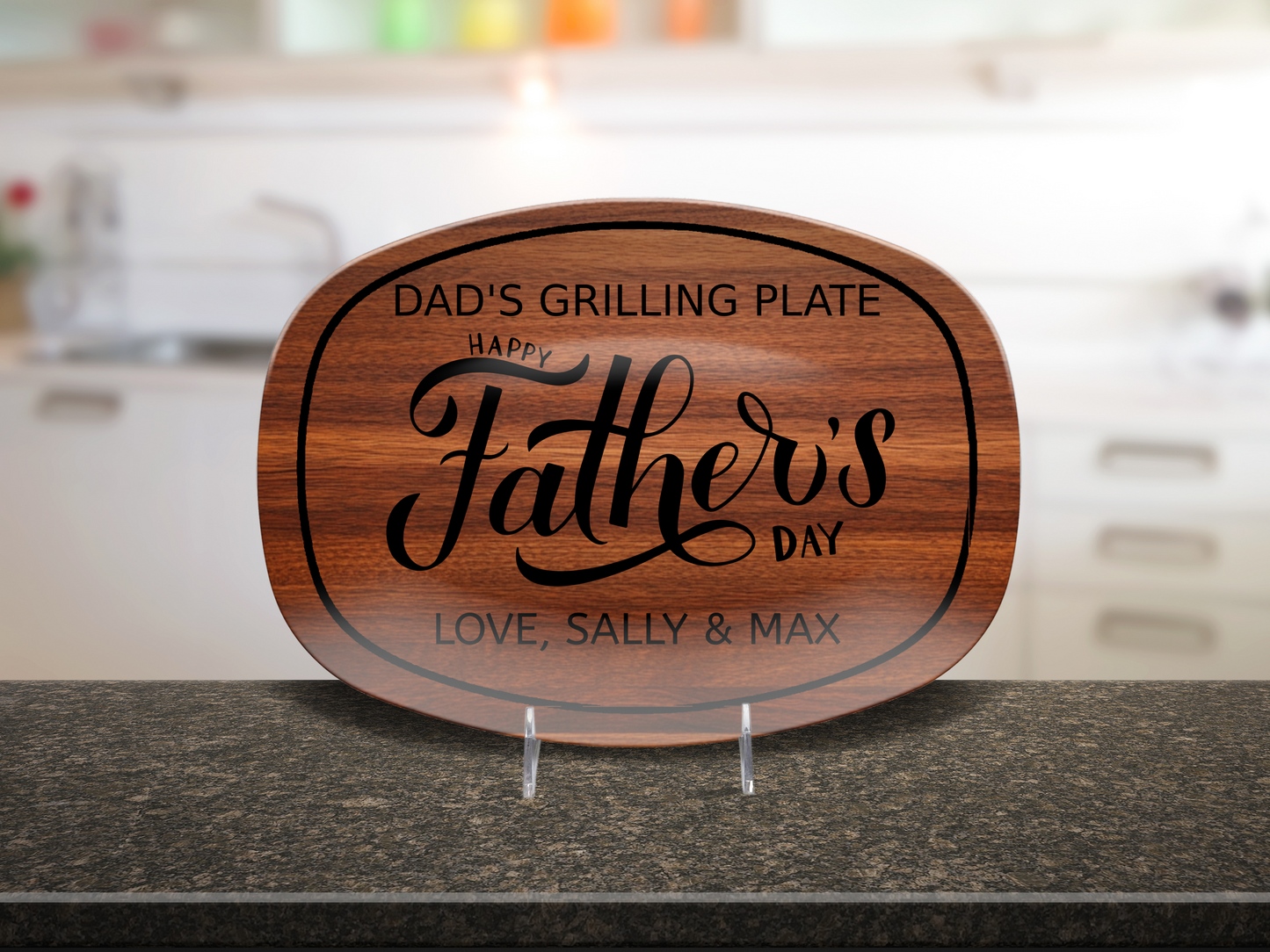 Dad's Personalized Grilling Plate