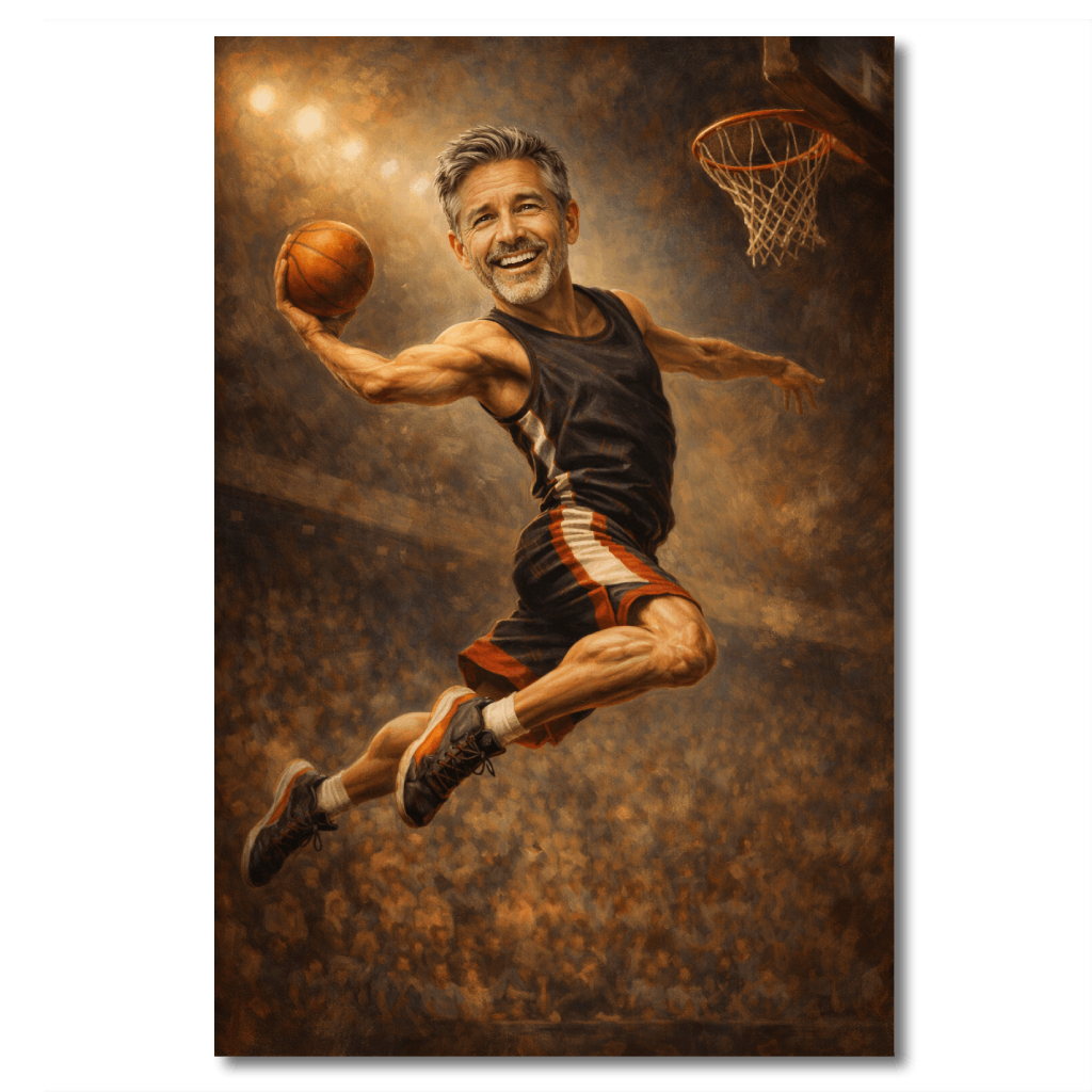 Personalized Glory Days Dunk - Canvas Print