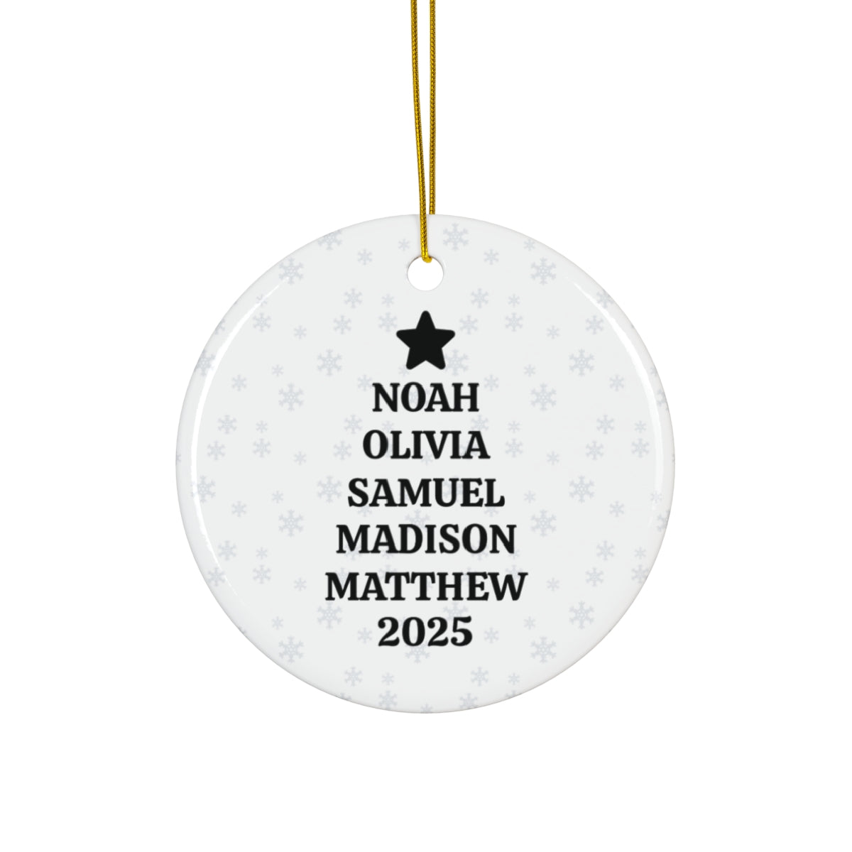 Family Name Christmas Ornament