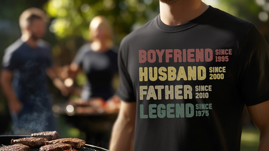 Boyfriend Husband Father Legend T-Shirt - Personalized Gift