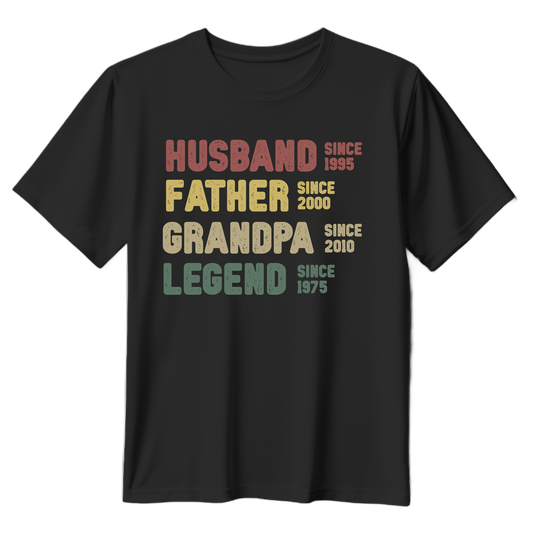 Husband Father Grandpa Legend T-Shirt