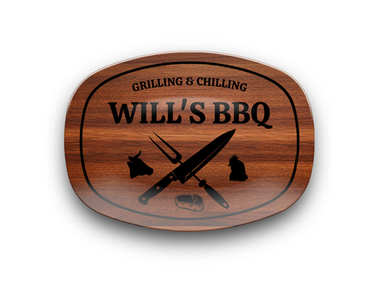 Personalized Name BBQ Platter