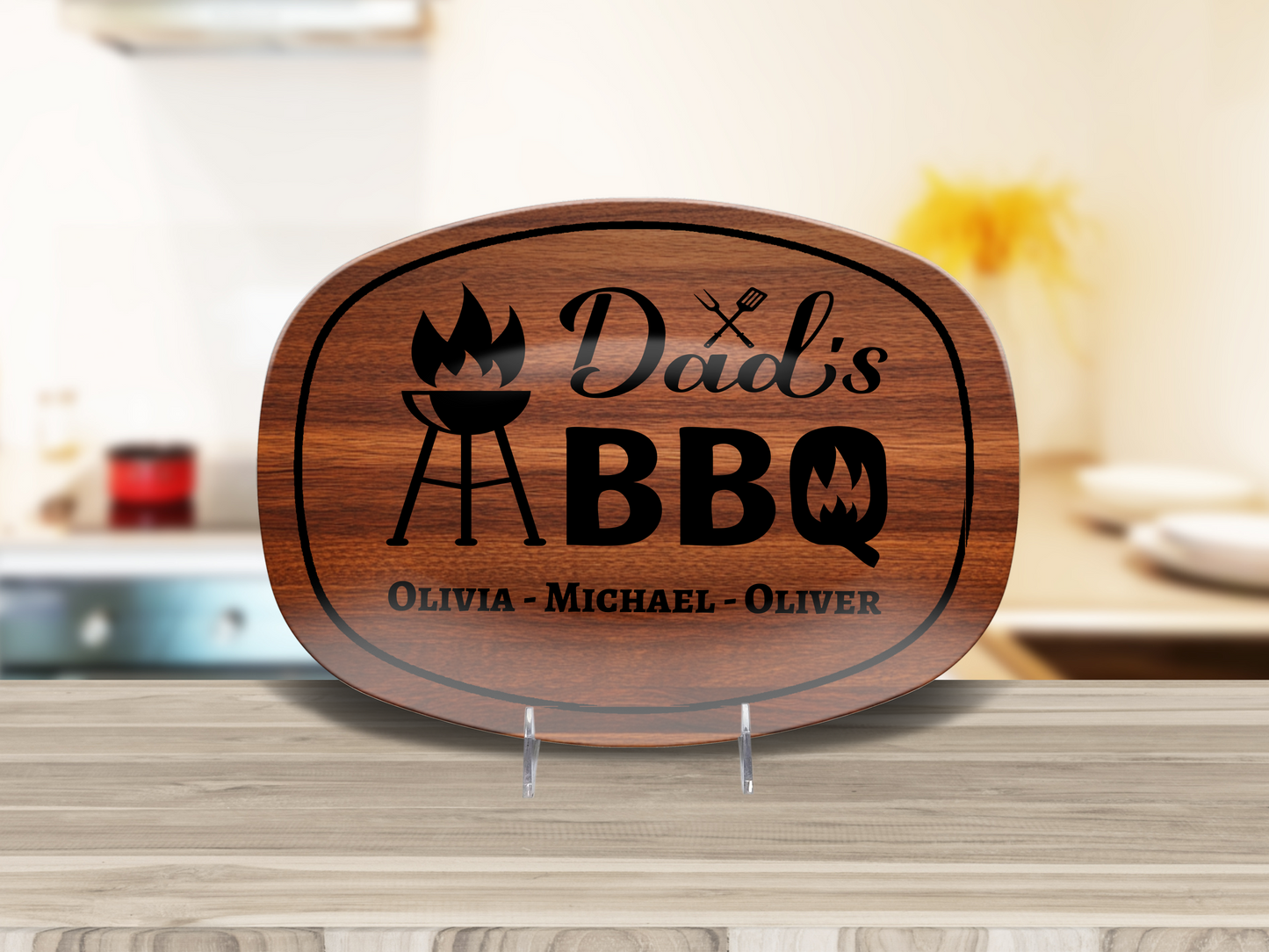 Dad's BBQ Personalized Platter