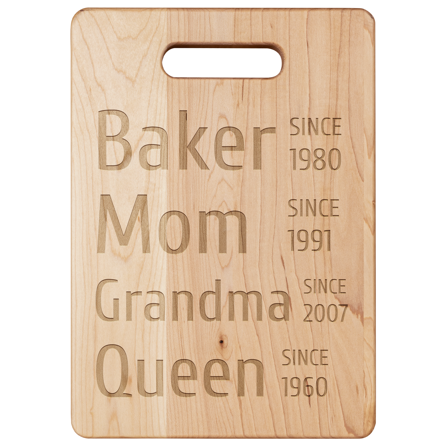 Personalized Years Cutting Board