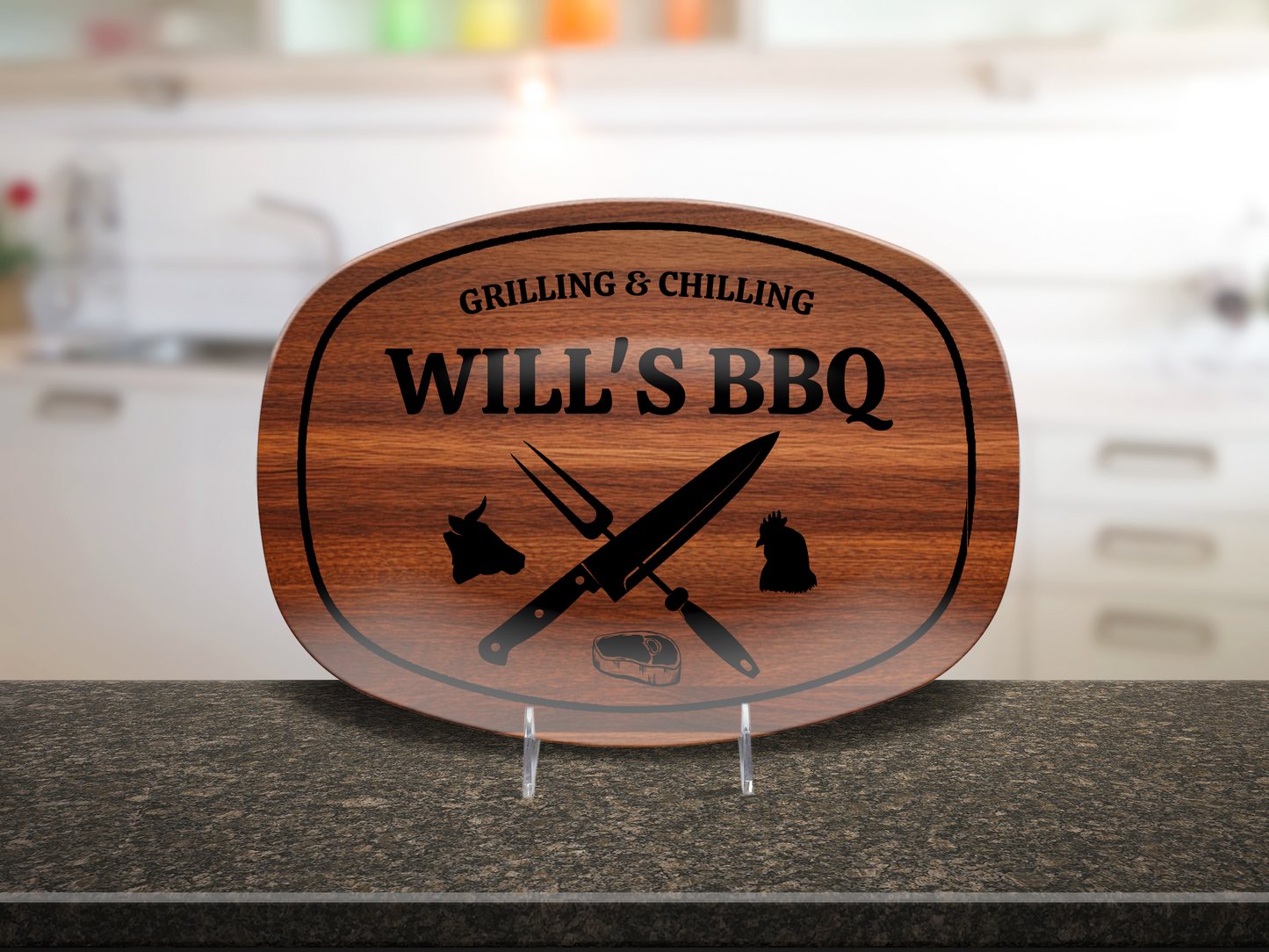 Personalized Name BBQ Platter