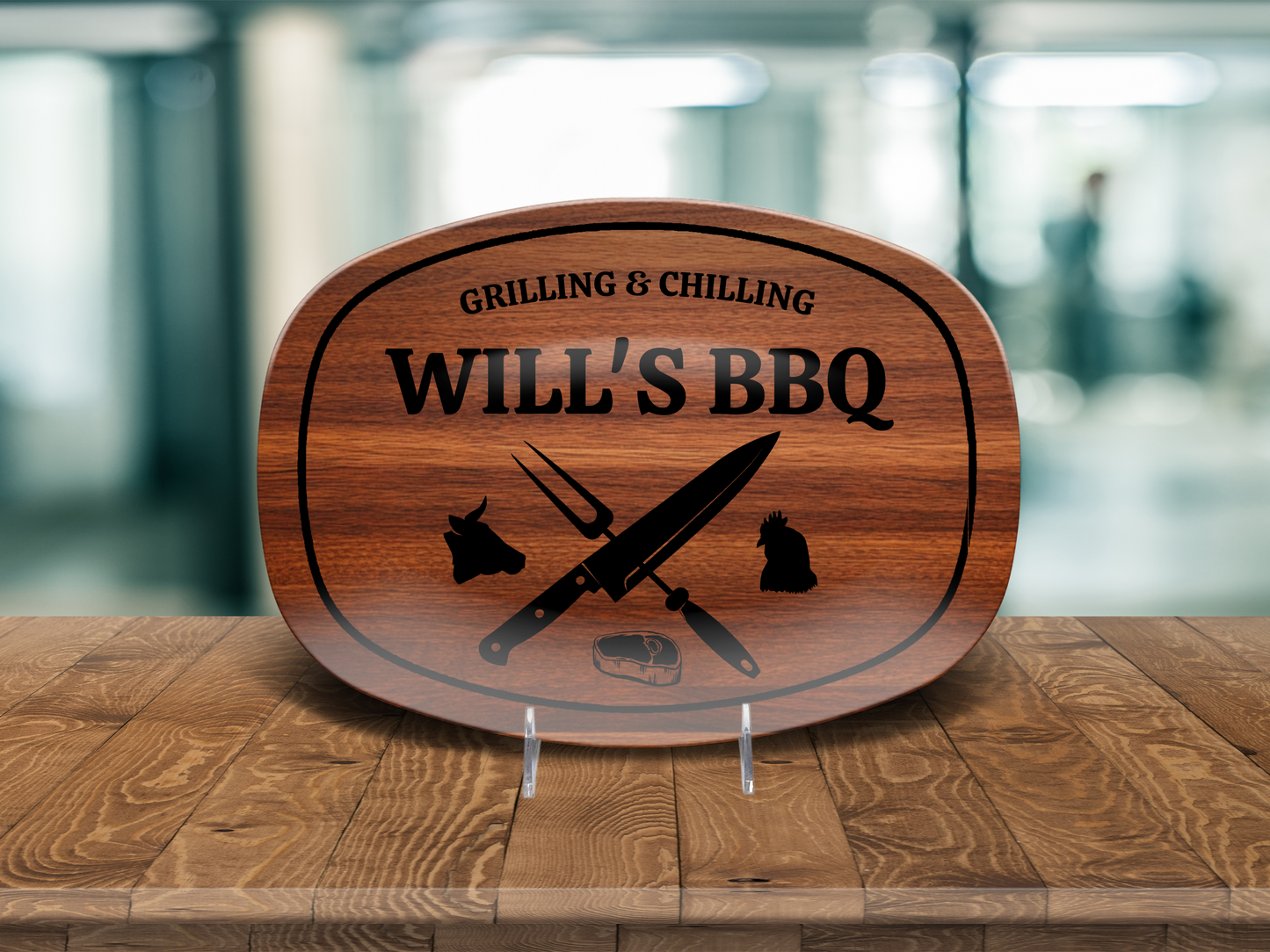 Personalized Name BBQ Platter