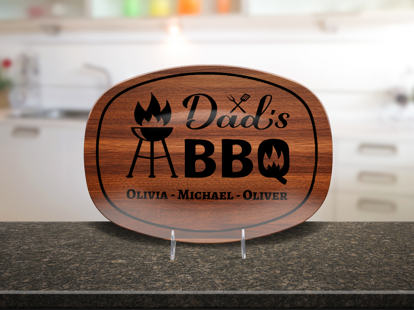 Dad's BBQ Personalized Platter