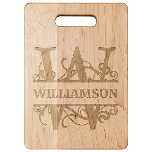 Split Letter Monogram Cutting Board
