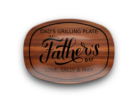 Dad's Personalized Grilling Plate