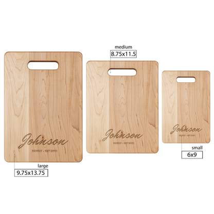 Personalized Name & Date Cutting Board