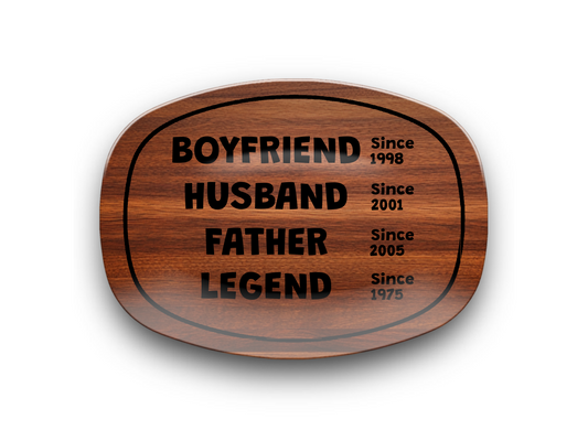 Boyfriend Husband Father Legend Platter