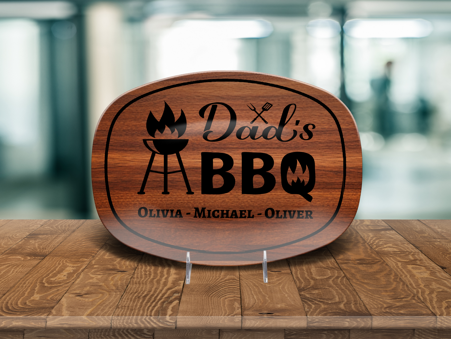 Dad's BBQ Personalized Platter