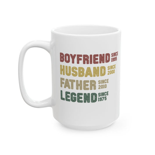 Boyfriend Husband Father Legend 15 oz Mug