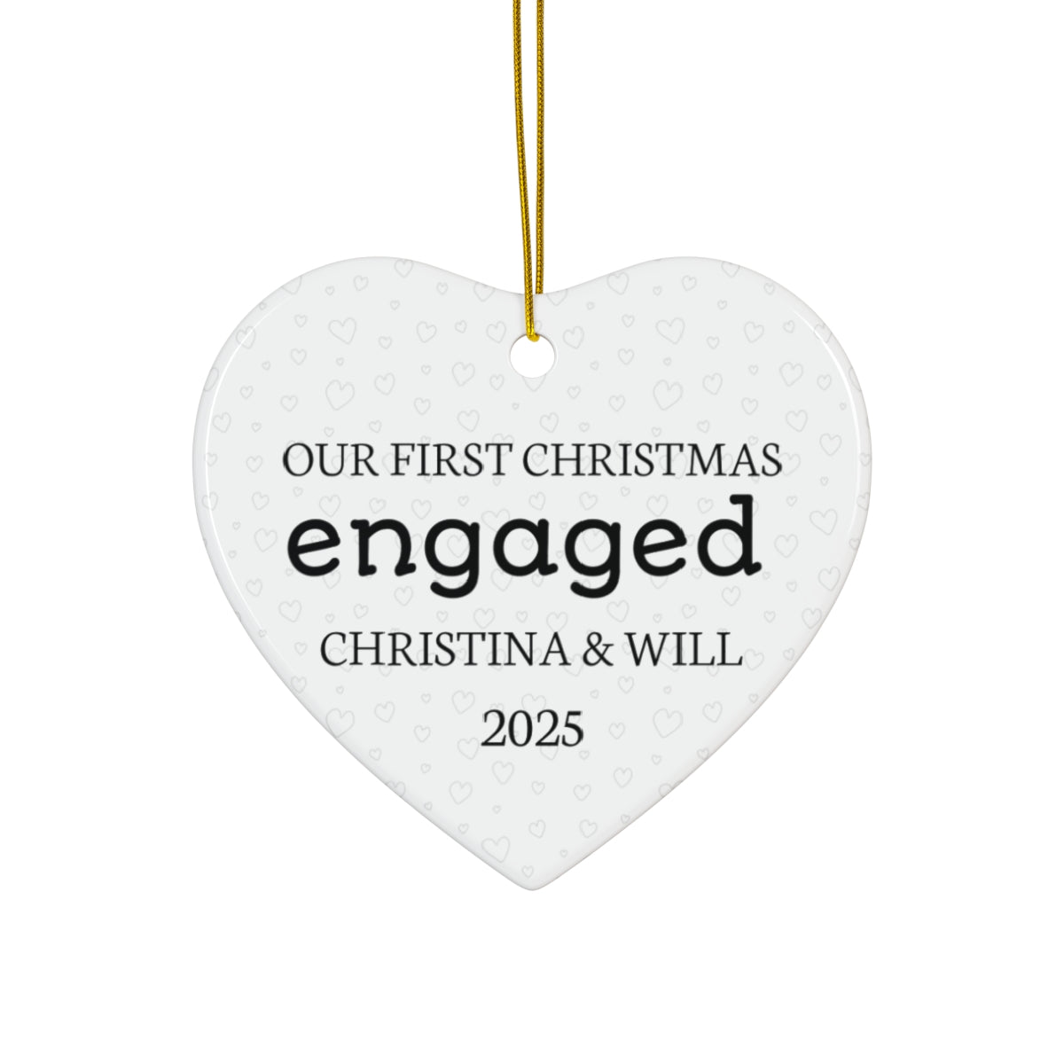 Our First Christmas Engaged Ornament