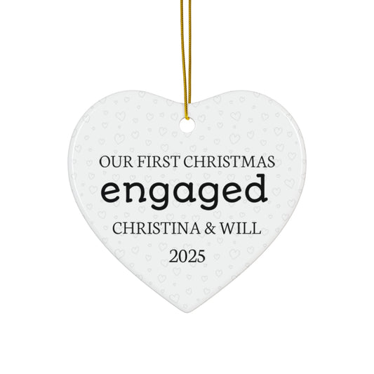 Our First Christmas Engaged Ornament