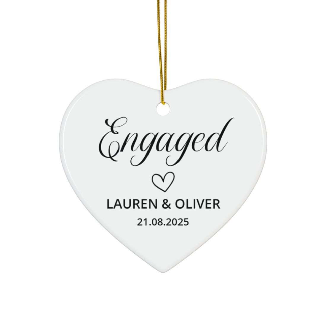 Personalized engagement ornament from Giftzorly
