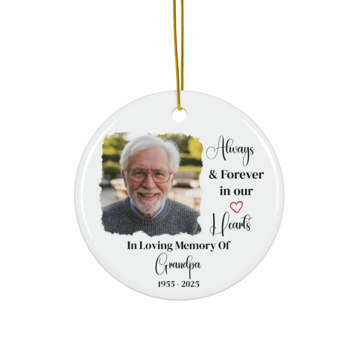 Personalized Memorial Photo Ornament