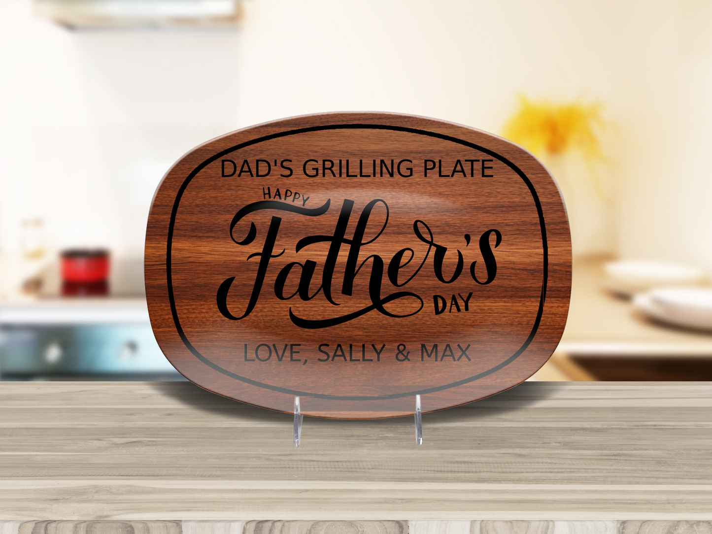 Dad's Personalized Grilling Plate